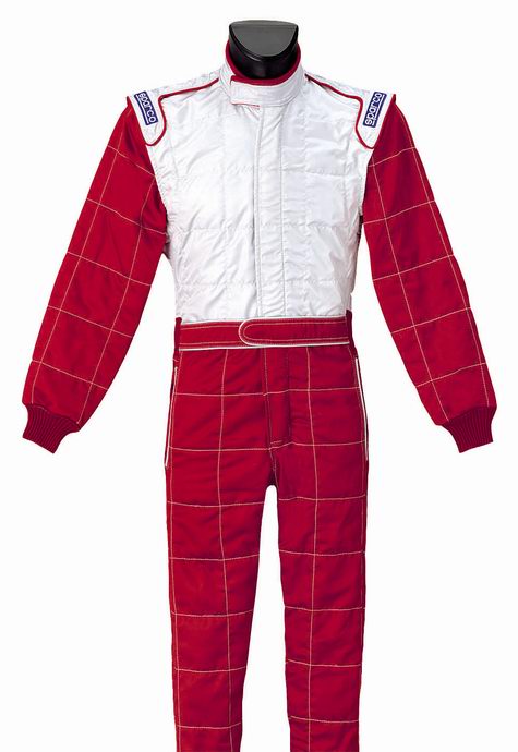 Sparco Top 5 Racesuit - Red / White Sparco Top 5 Racesuit - Red / White